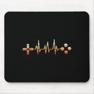 Tapis De Souris Battement de cœur de joueur rétro pour les amateur