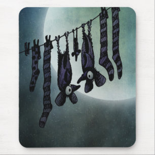 Tapis De Souris Battes drôles de Pleine lune