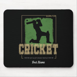 Tapis De Souris Batteur de cricket Joueur Vintage