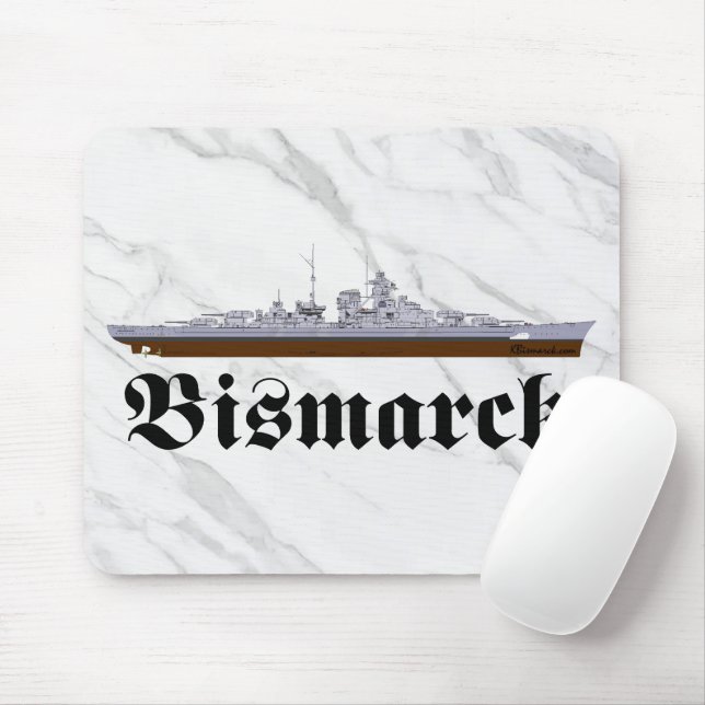Tapis De Souris Battleship Bismarck Mousepad (Avec souris)