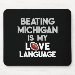 Tapis De Souris Battre Michigan Amour Drôle Ohio Maison Buckeye Ci