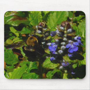 Tapis De Souris Baume d'abeille pourpre et bourdon