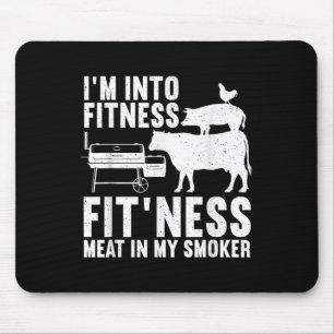Tapis De Souris Bbq Amusant Viande Fumer Art Pour Hommes Femmes Ba