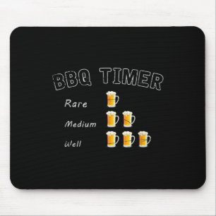 Tapis De Souris Bbq Fumé Steak Bière Boire Cadeau Barbecue