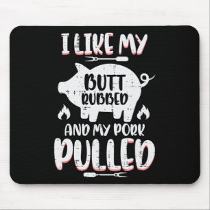 Tapis De Souris Bbq Pork Rubbed pulvérisé Funny Byrbecue Pig Grill