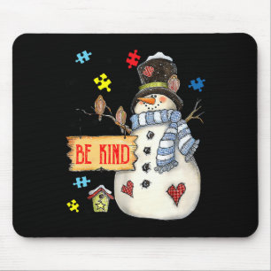 Tapis De Souris Be Genre Snowman Puzzle Sensibilisation sur l'auti