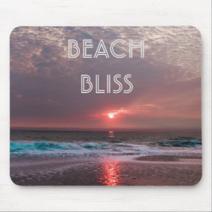 Tapis De Souris Beach Bliss Tropical Paradise Sunset Editable