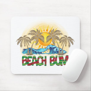 Tapis De Souris Beach Bum Vagues océaniques Tropical