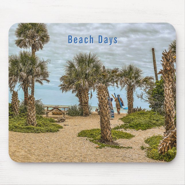 Tapis De Souris Beach Days, Overcast, Beach Garden (Devant)
