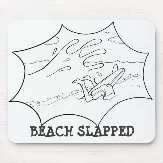 Tapis De Souris Beach Slapped Surfer (Devant)