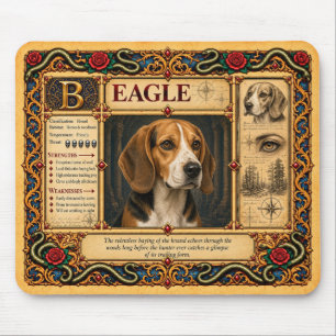 Tapis De Souris Beagle, Art du Bestiaire Médiéval