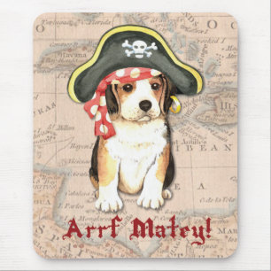 Tapis De Souris Beagle Casquette pirate