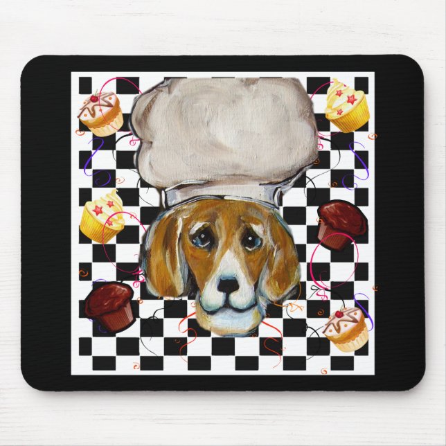 Tapis De Souris Beagle Chef (Devant)