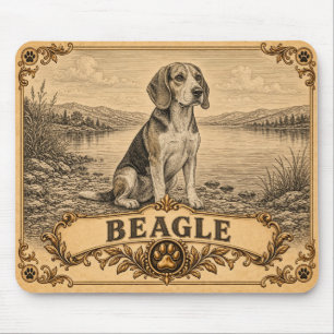 Tapis De Souris Beagle, Chien de Patrimoine Vintage
