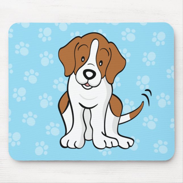 Tapis De Souris Beagle mignon Mousepad de bande dessinée (Devant)