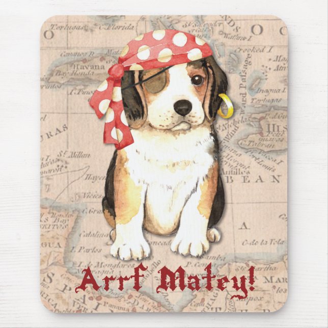Tapis De Souris Beagle Pirate (Devant)