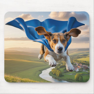 Tapis De Souris Beagle Superhero Mousepad