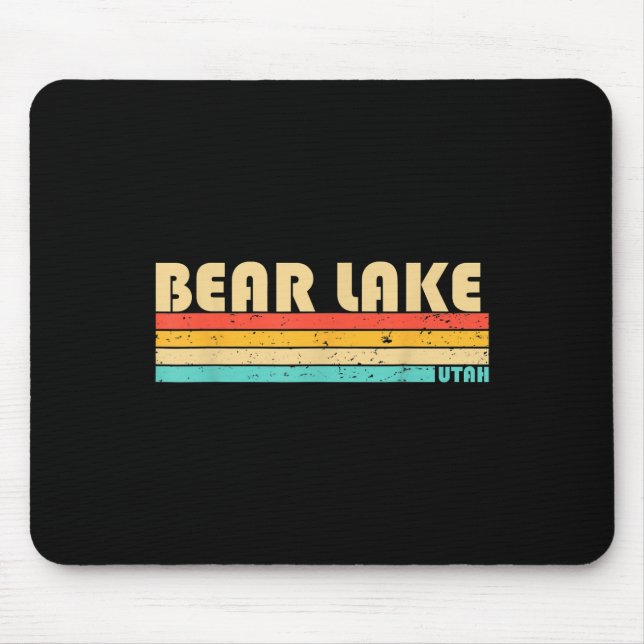 Tapis De Souris Bear Lake Utah Drôle de pêche Camping d'été  (Devant)