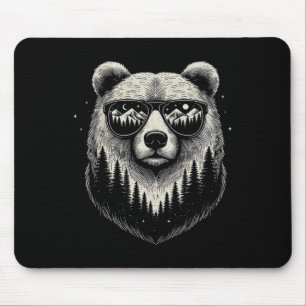 Tapis De Souris Bear Sungles Nature Scène Art Design Pour Les Femm