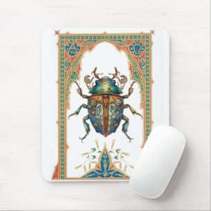 Tapis De Souris Beatle bleu steampunk orange