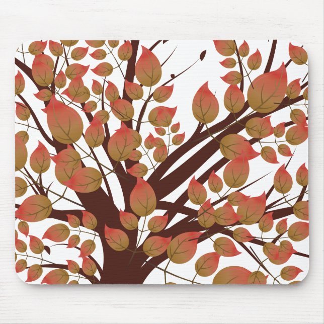 Tapis De Souris Beau arbre d'automne (Devant)