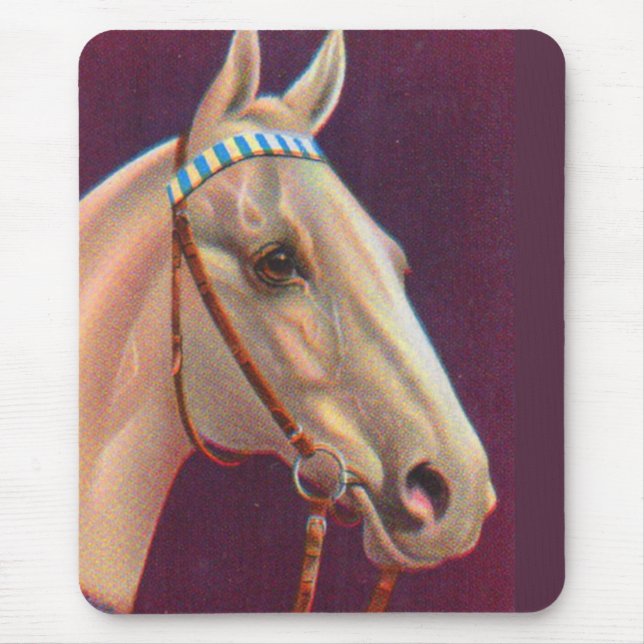 Tapis De Souris beau cheval blanc (Devant)