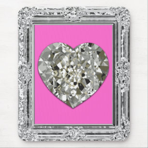 Tapis De Souris Beau coeur des diamants Mousepad