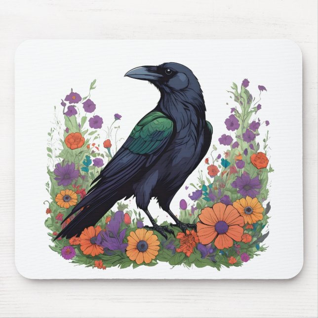 Tapis De Souris Beau corbeau noir (Devant)