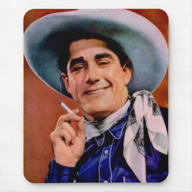 Tapis De Souris beau cowboy avec cigarette (Devant)