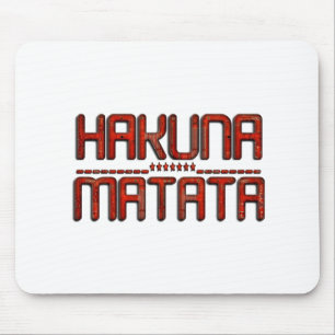 Tapis De Souris Beau Extraordinaire Embossé Rouge Hakuna Matata Te