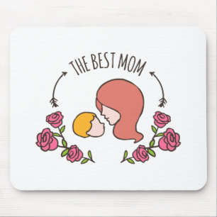 Tapis De Souris Beau le meilleur jour de mère de maman   Mousepad