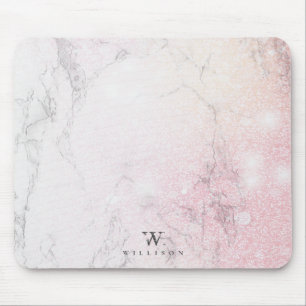 Tapis De Souris Beau marbre personnalisé avec parties scintillant