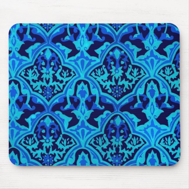 Tapis De Souris BEAU MOTIF - Bleu & Noir (Devant)