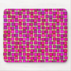 Tapis De Souris Beau Motif de Carrelage Abstrait en rose