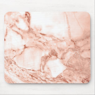 Tapis De Souris Beau motif rose de marbre d'étincelle d'or