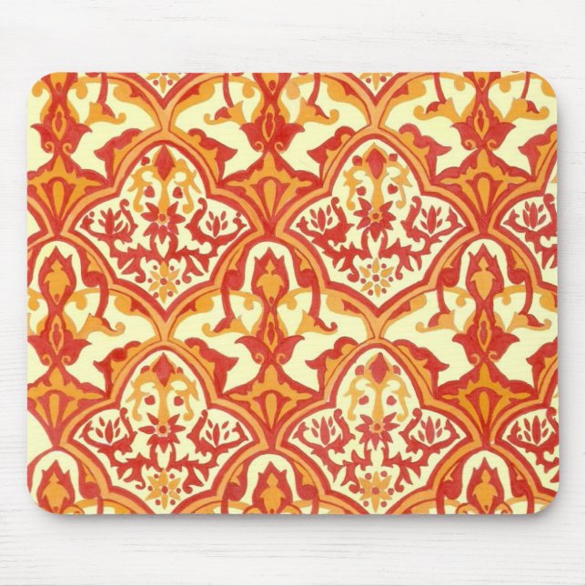 Tapis De Souris BEAU MOTIF - Rouge & Orange (Devant)