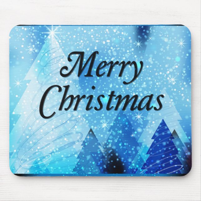 Tapis De Souris Beau Noël blanc (Devant)