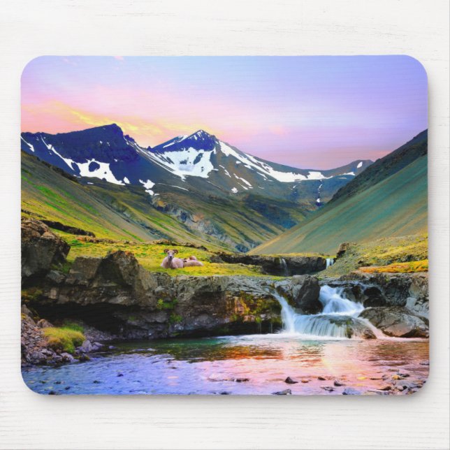 Tapis De Souris Beau paysage de paysage de l'Islande (Devant)