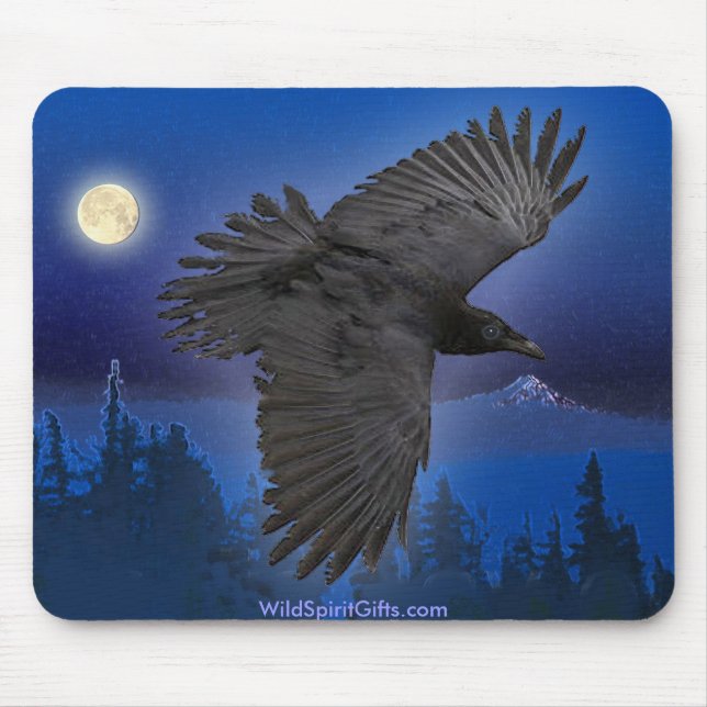 Tapis De Souris BEAU RAVEN & Moon Mousepad (Devant)