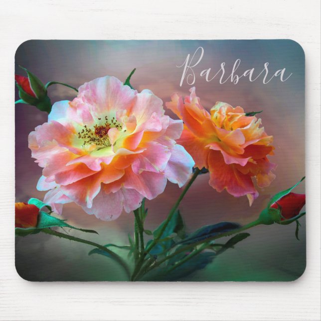 Tapis De Souris Beau Rose (Devant)