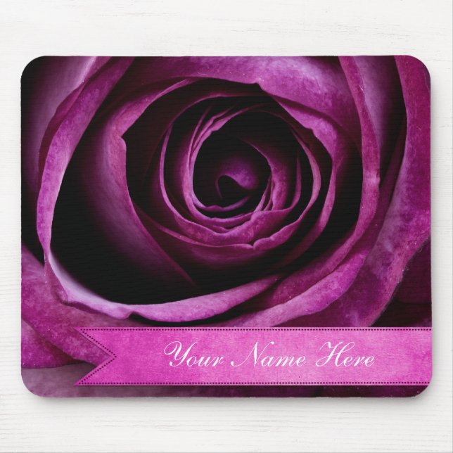 Tapis De Souris Beau rose dramatique élégant de pourpre avec le (Devant)