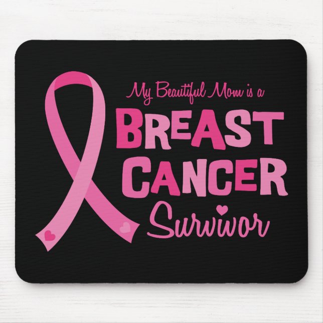 Tapis De Souris Beau survivant Mousepad de cancer du sein de maman (Devant)