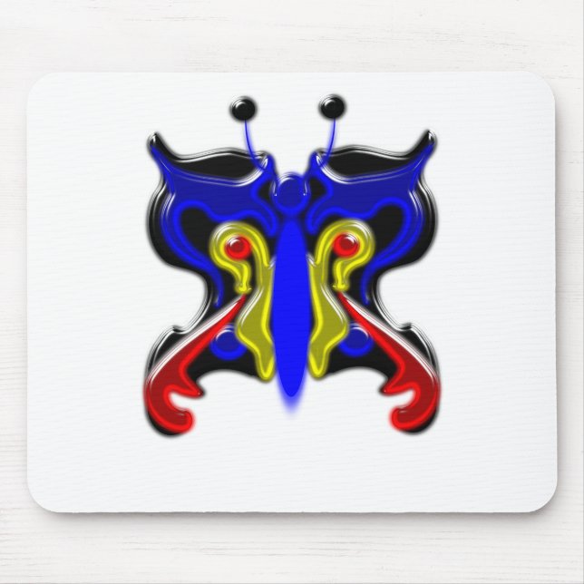 Tapis De Souris Beau verre d'icône papillon (Devant)
