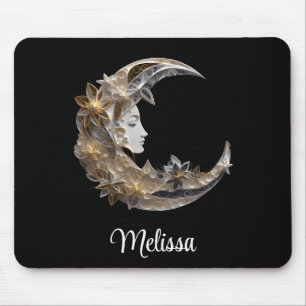 Tapis De Souris Beau visage dans la lune