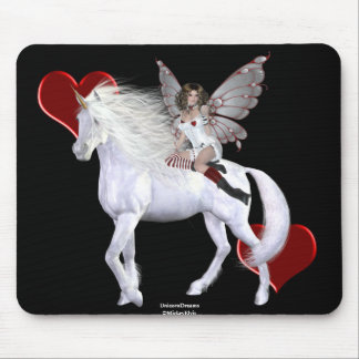 Tapis De Souris Beauté blanche 3 de licorne de coeur d'ange