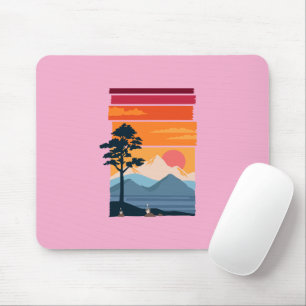Tapis De Souris Beauté de la nature au coucher du soleil sur la mo