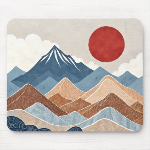 Tapis De Souris Beauté du coucher de soleil sur les montagnes