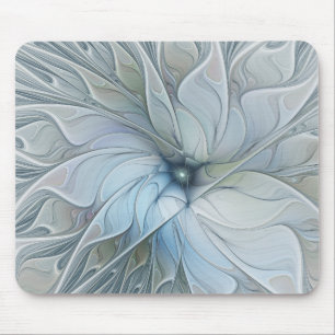 Tapis De Souris Beauté élégante Art fractal abstrait moderne Fleur