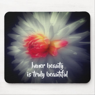 Tapis De Souris Beauté intérieure Dahlia Fleur Mots Inspiration