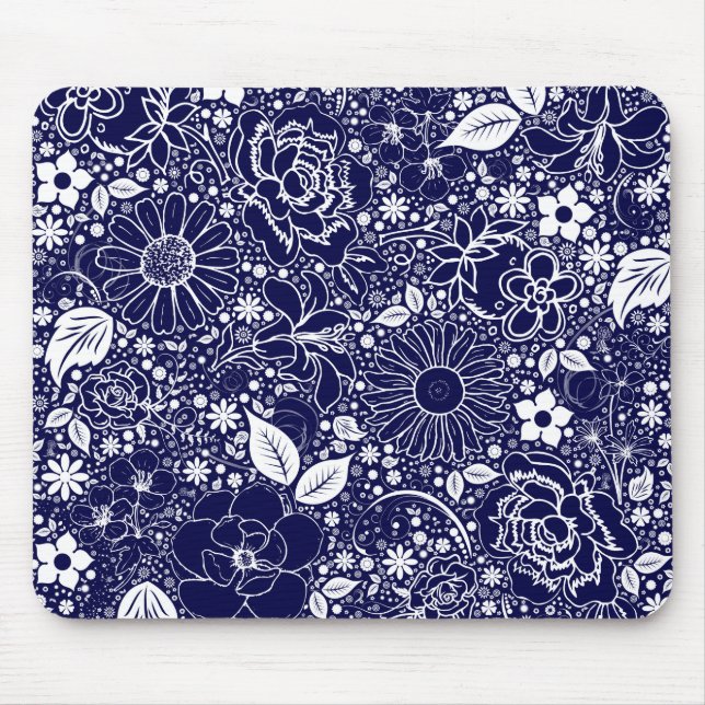 Tapis De Souris Beautés botaniques Blue Souse Pad (Devant)